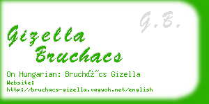 gizella bruchacs business card